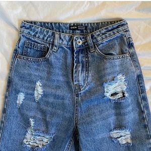 BLUES stone wash high waisted boyfriend jeans